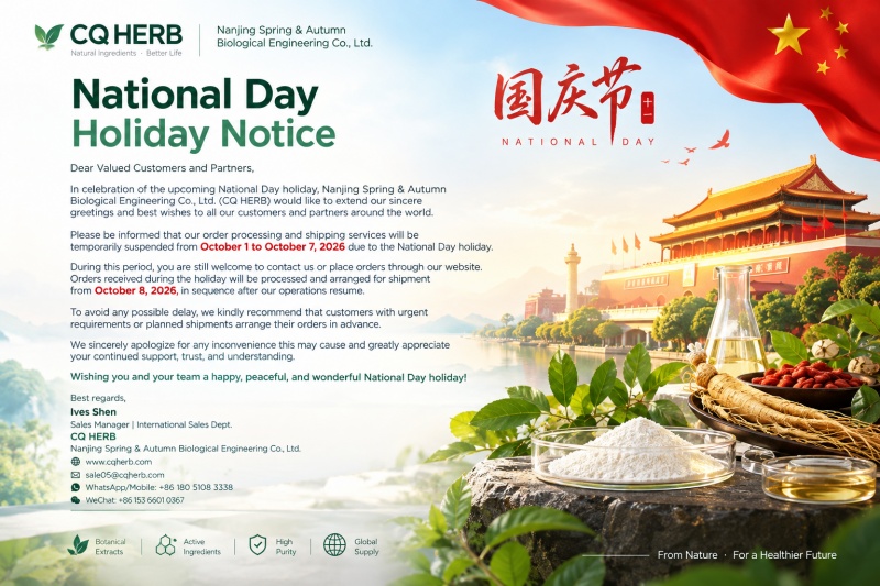 National Day Holiday Notice